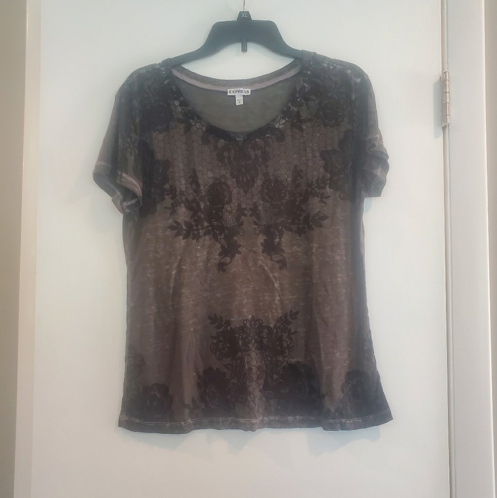 Express Burnout graphic Tee